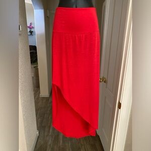 Asymmetrical Ref Cotton Midi Skirt